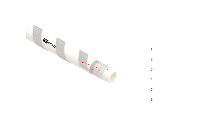 Stratigrafia prospettica del tubo PERT 5 Layer QuickAttach