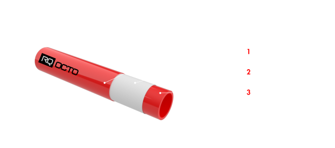 Stratigrafia prospettica del tubo PE-Xa a 3 strati
